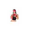 Accessoire coquin en satin réversible noir & rouge 